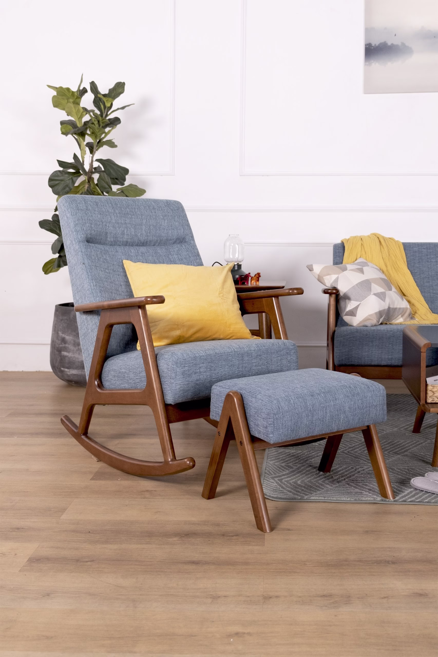 Vincent High Back Rocking Chair Set - Image 4