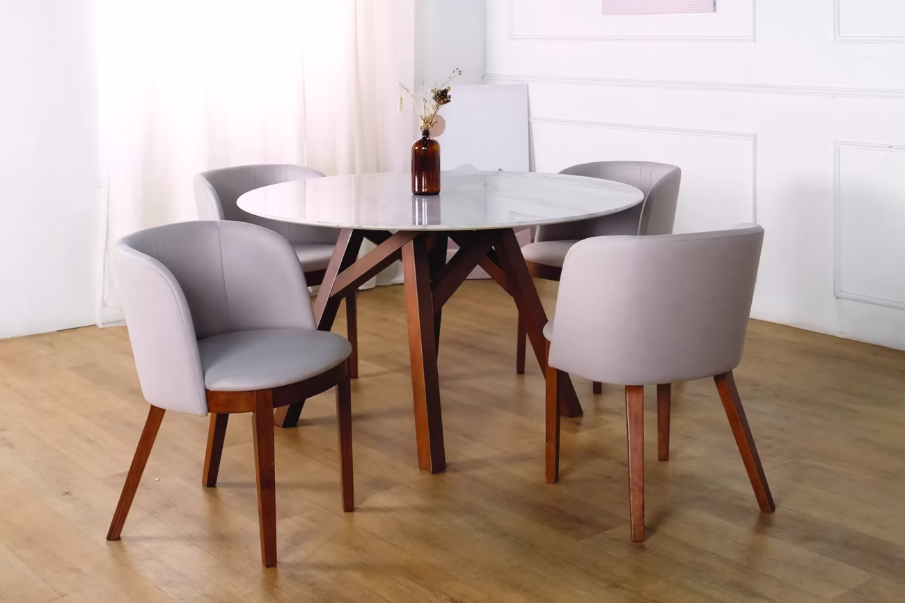 Unique Round Dining Table 1.3m - Image 5