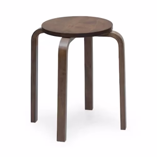 Kyoto Bend Wood Stool (Set of 4) - Image 6