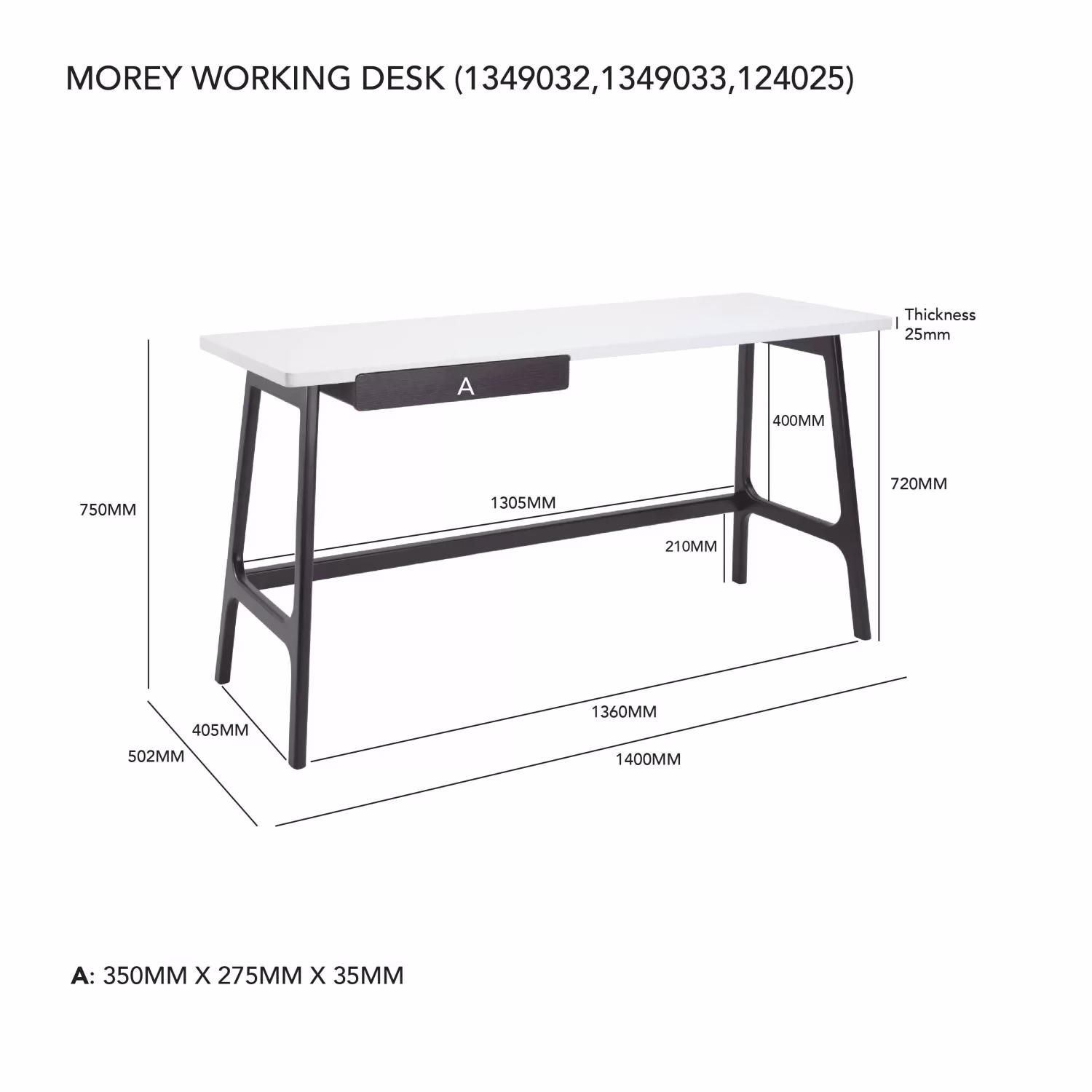 Morey Working Desk - Image 4