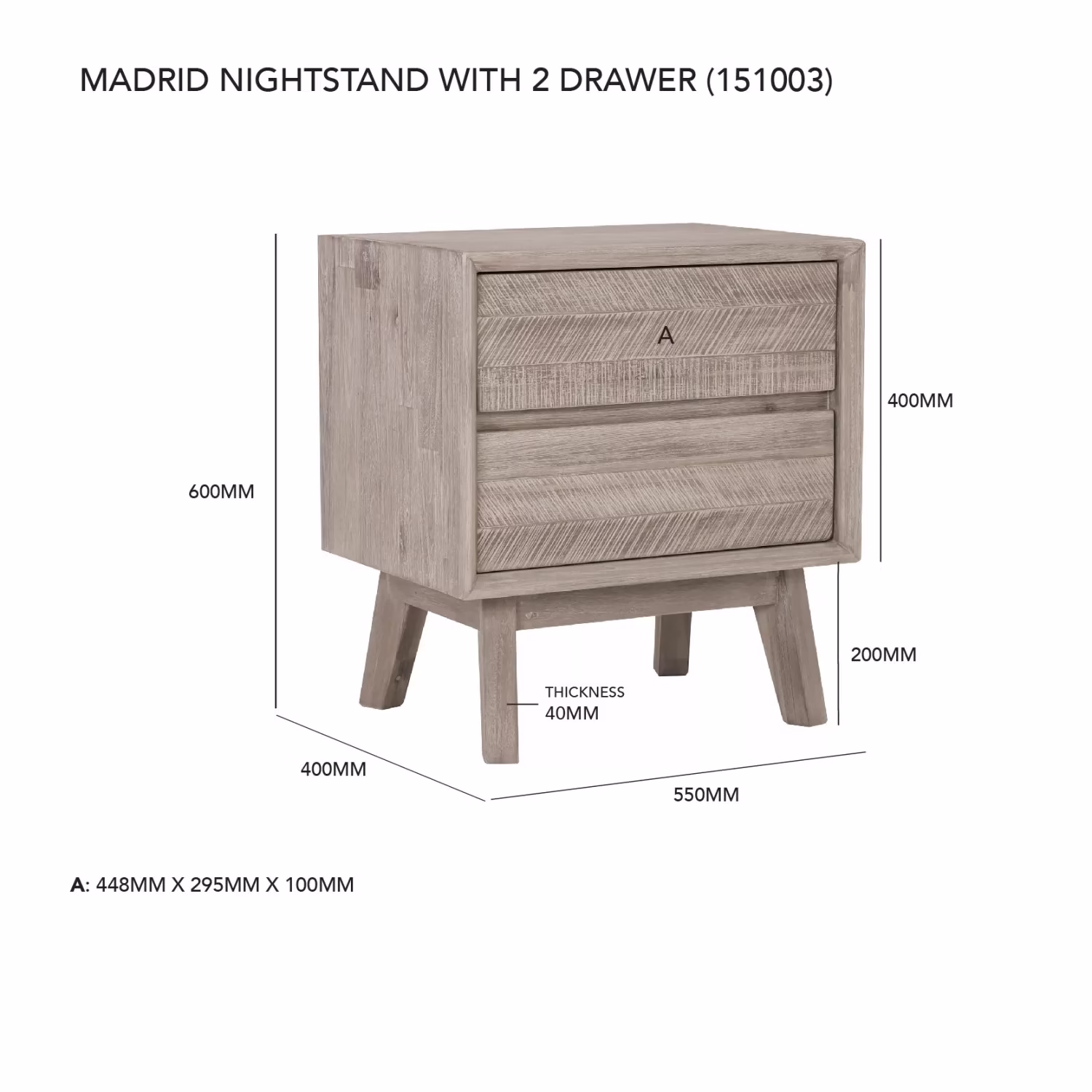 Madrid Bedside Table - Image 3